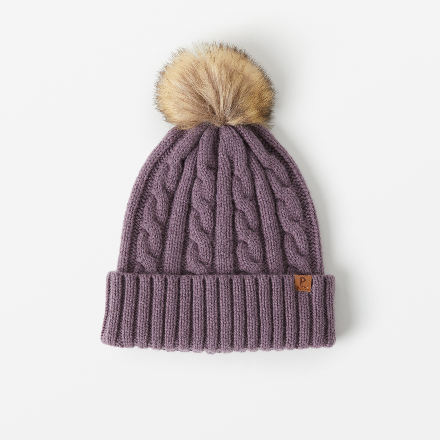 CABLE KNIT WOOL BLEND HAT (2-9YRS)-23023